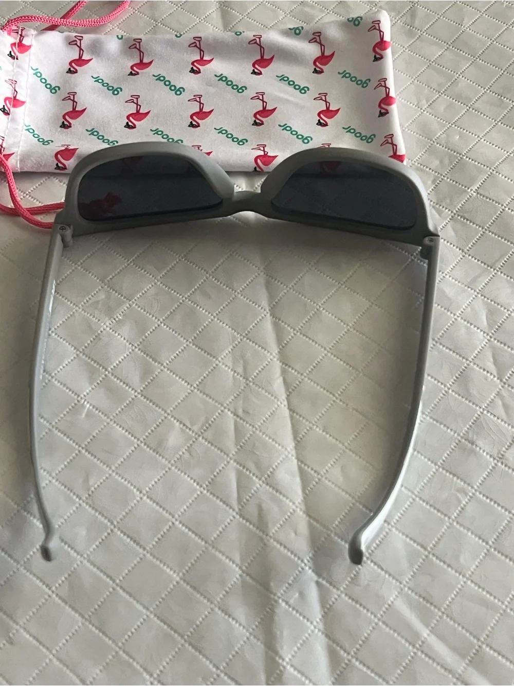 Silver Frame Men's Sunglasses with Black Lenses